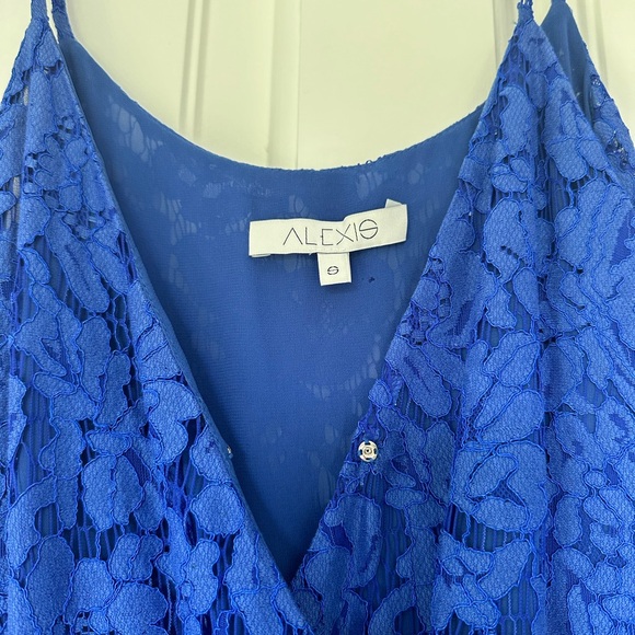 Alexis Blue Lace Jumpsuit - Picture 5 of 5